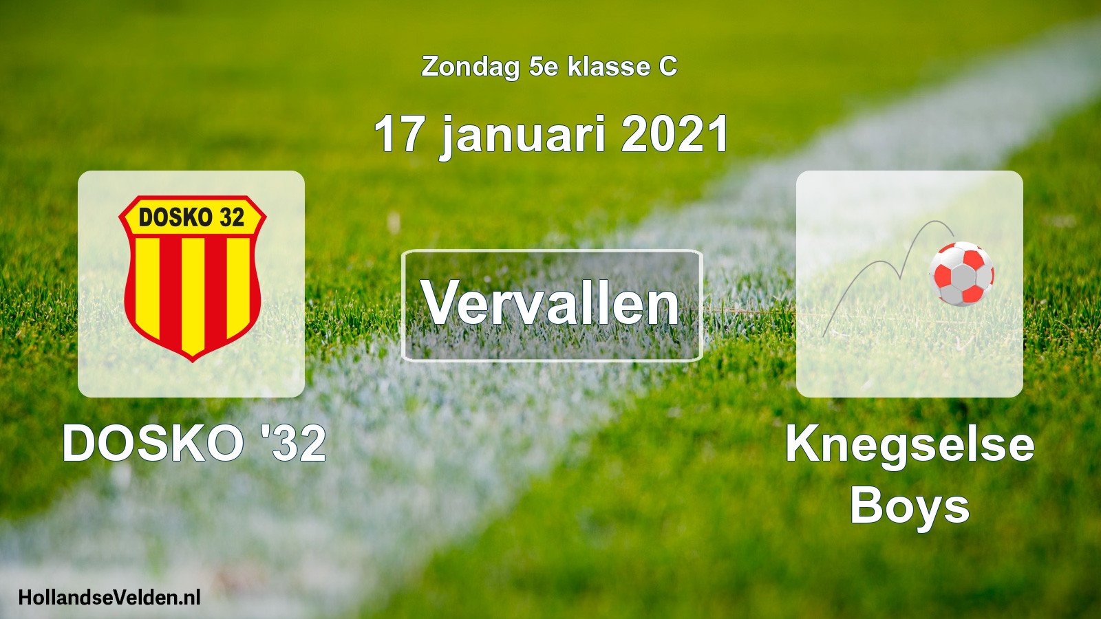 Scheduled Match: DOSKO '32 - Knegselse Boys (17 January 2021)