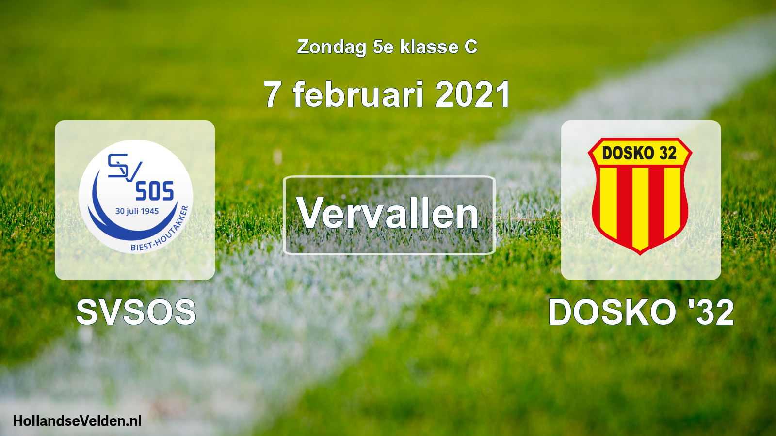 Scheduled Match: SVSOS - DOSKO '32 (7 February 2021)