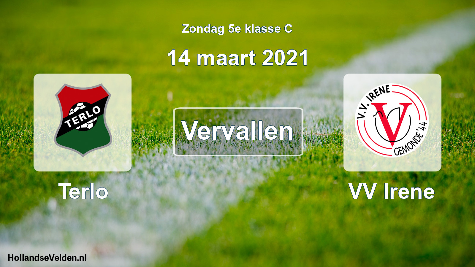 Scheduled Match: Terlo - VV Irene (14 March 2021)