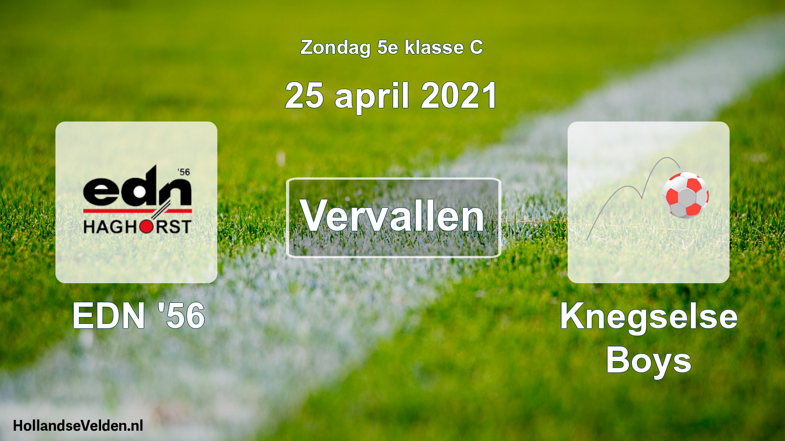 Scheduled Match: EDN '56 - Knegselse Boys (25 April 2021)