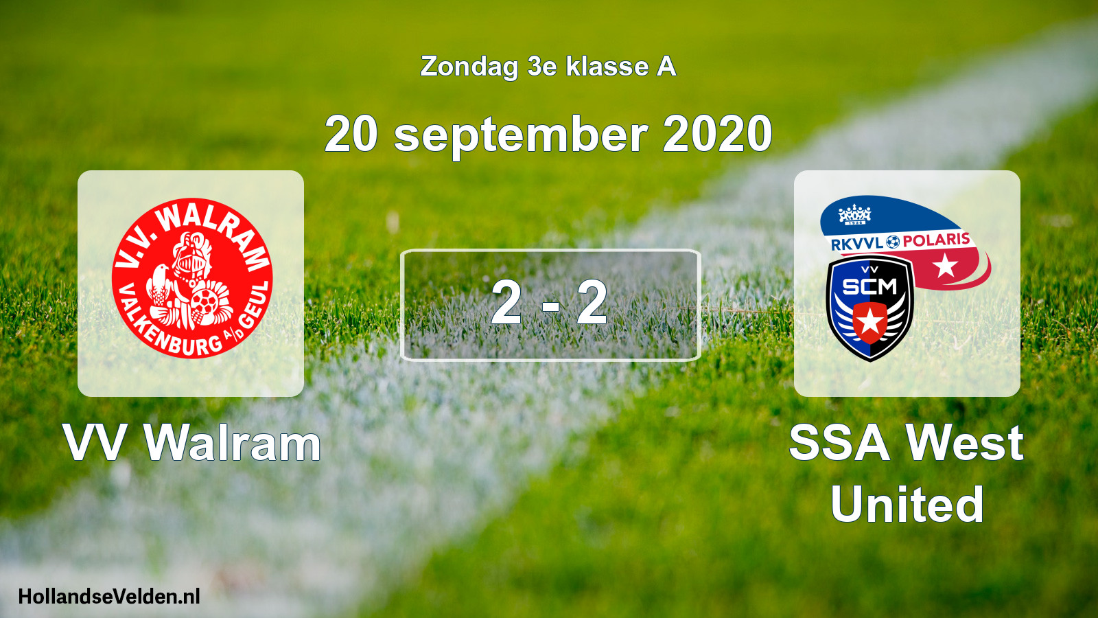 Total number of matches played: VV Walram - SSA West United 2 - 2 (20 September 2020)