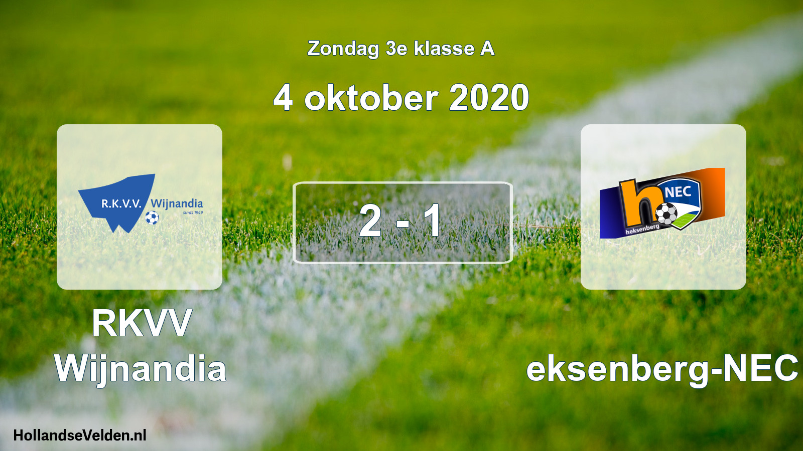 Total number of matches played: RKVV Wijnandia - Heksenberg-NEC 2 - 1 (4 October 2020)