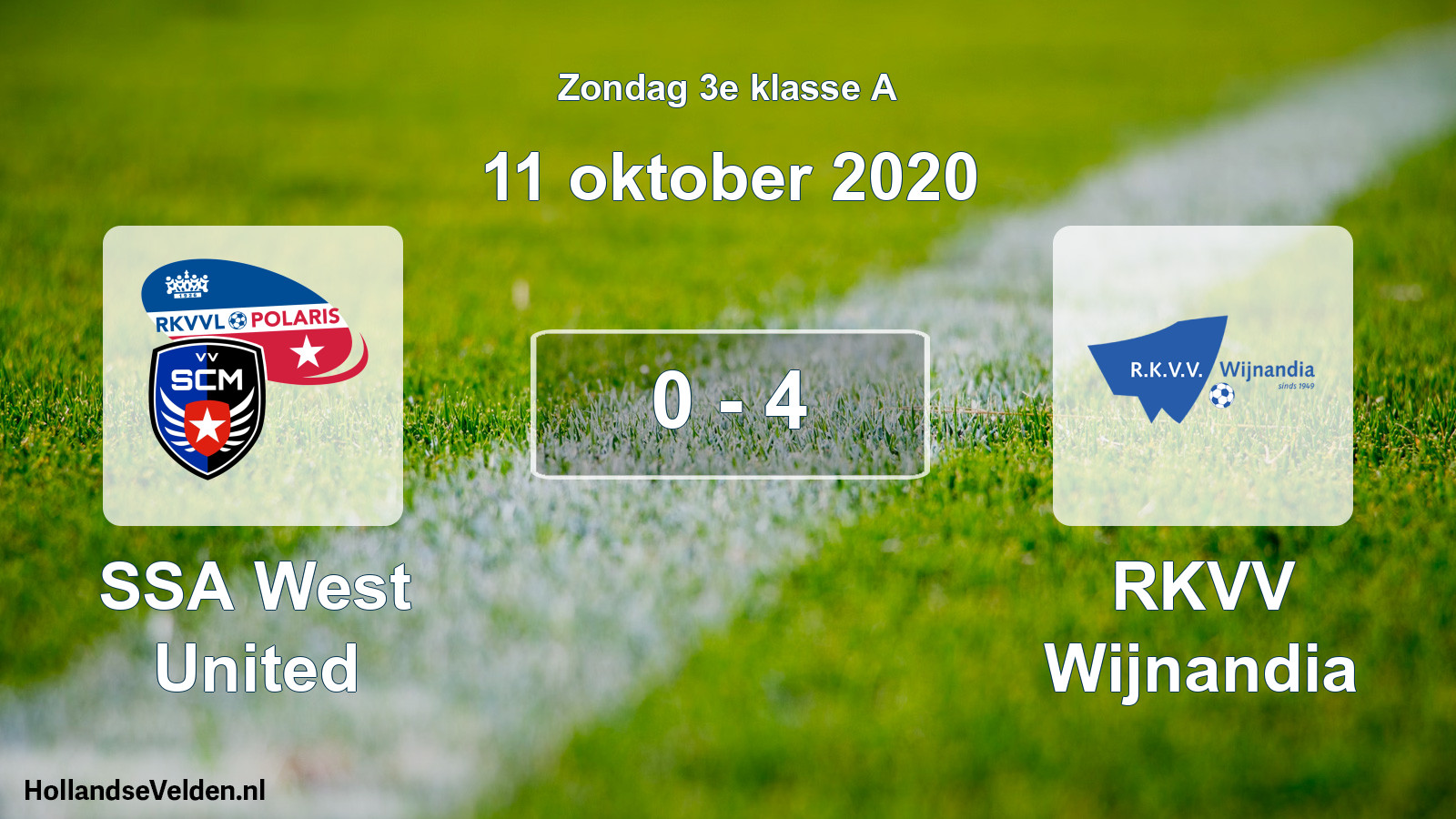 Total number of matches played: SSA West United - RKVV Wijnandia 0 - 4 (11 October 2020)