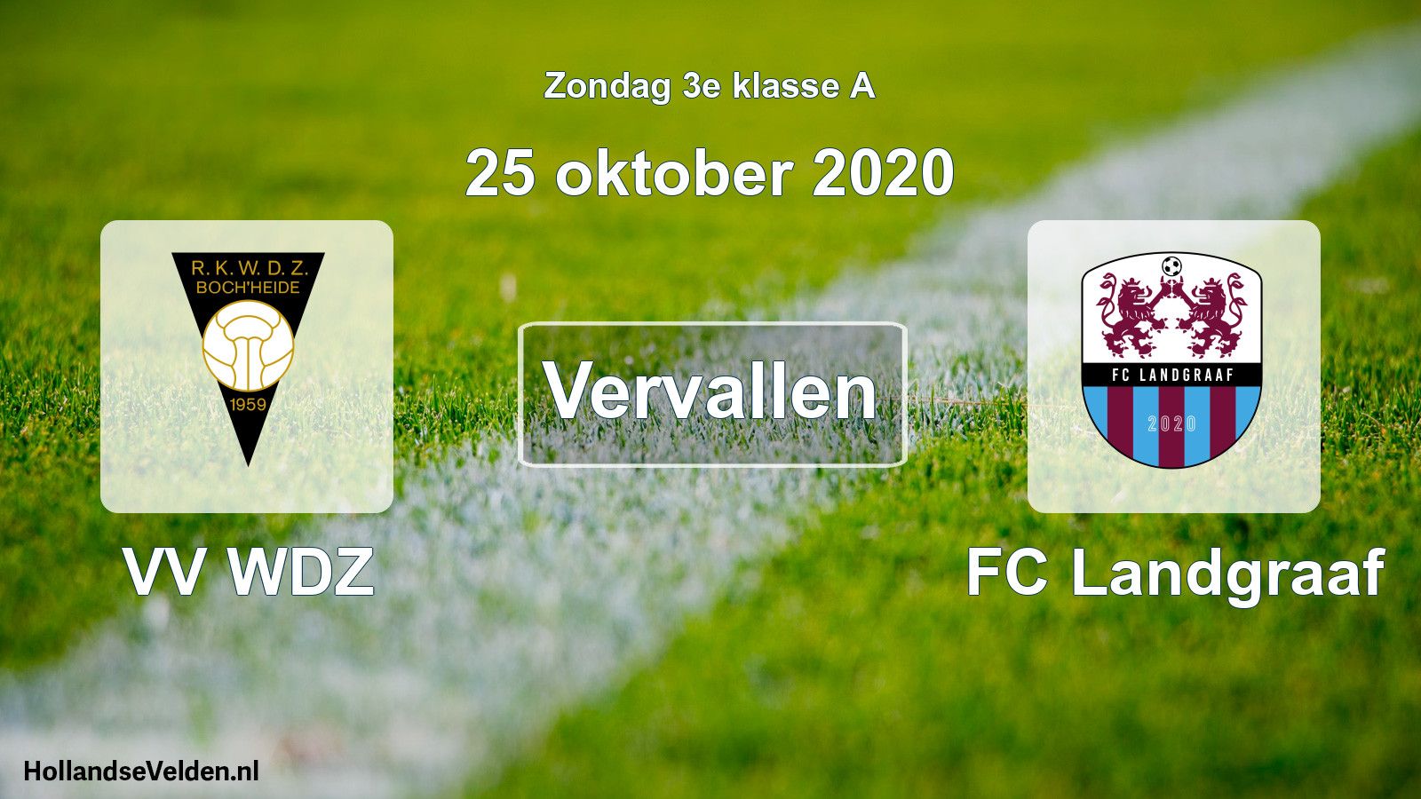 Scheduled Match: VV WDZ - FC Landgraaf (25 October 2020)
