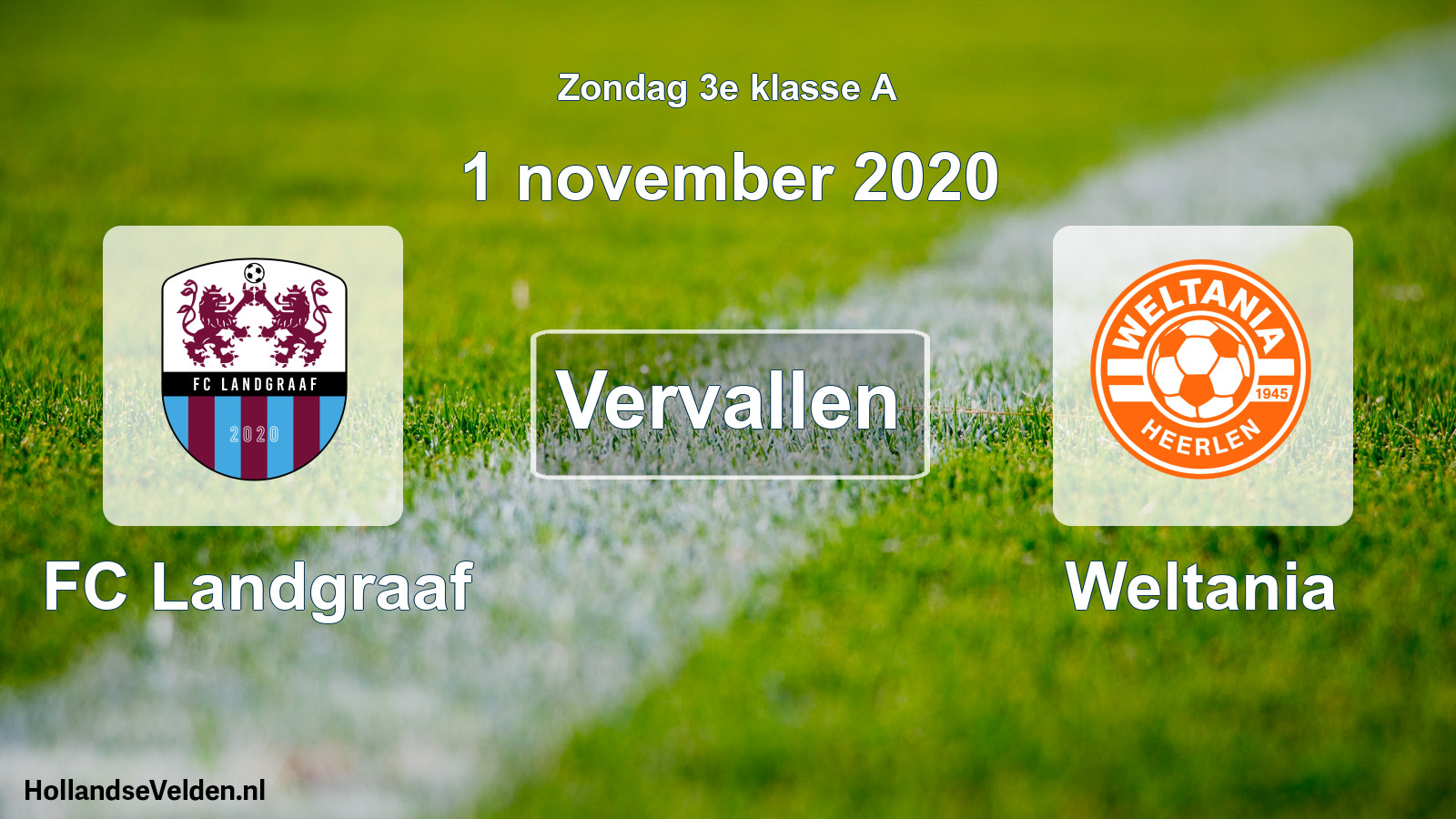 Scheduled Match: FC Landgraaf - Weltania (1 November 2020)