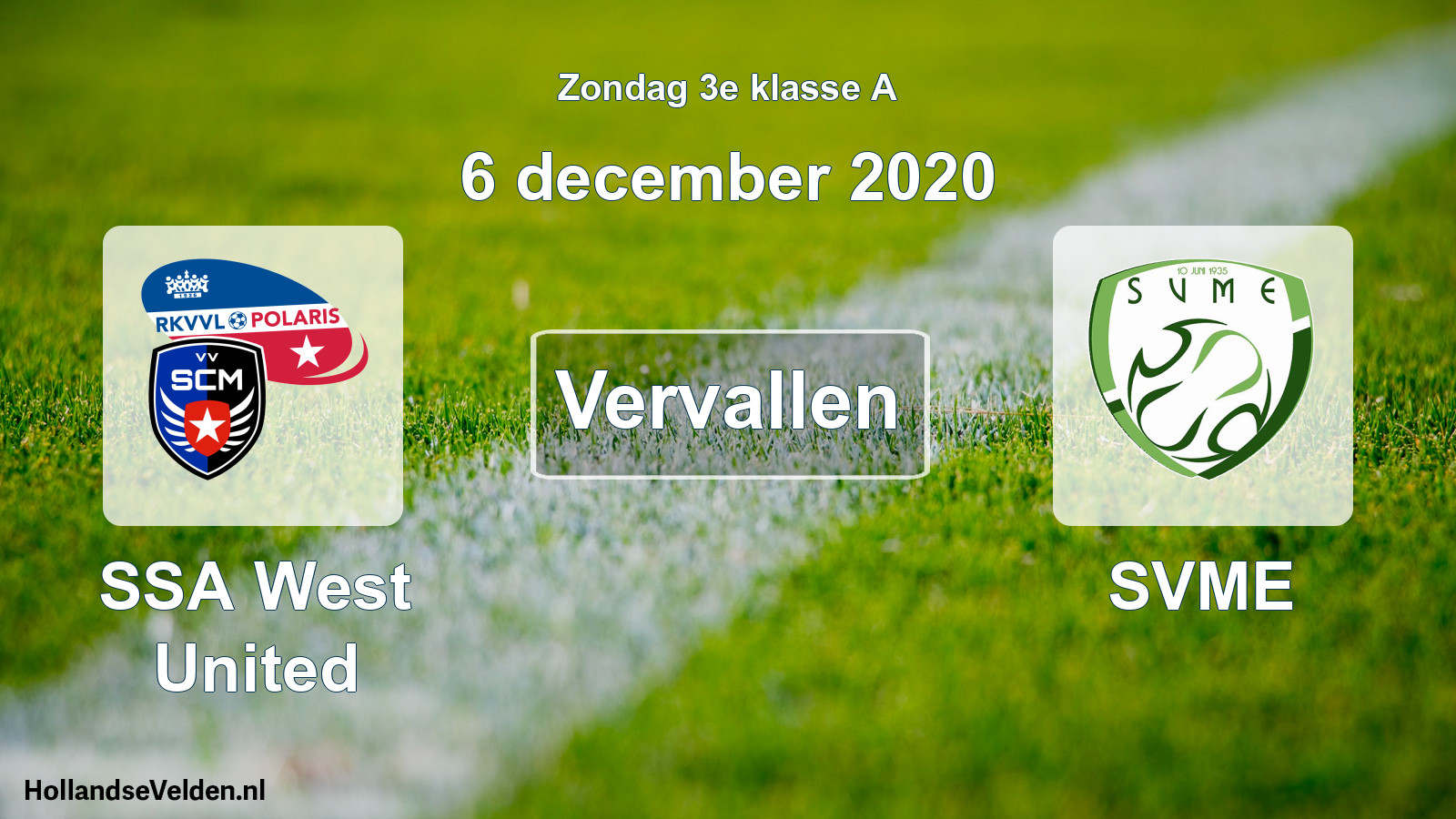 Scheduled Match: SSA West United - SVME (6 December 2020)