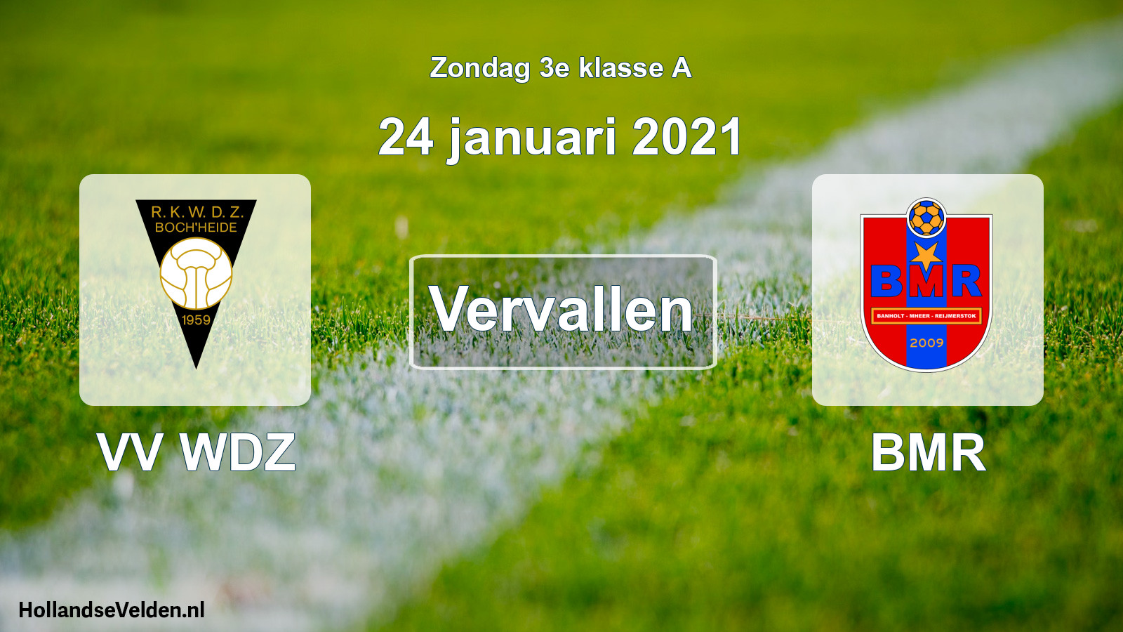 Scheduled Match: VV WDZ - BMR (24 January 2021)