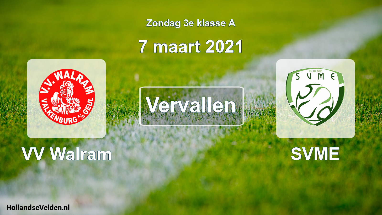 Scheduled Match: VV Walram - SVME (7 March 2021)