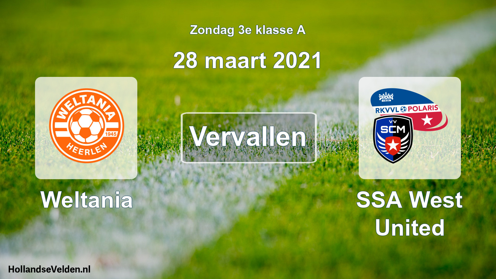 Scheduled Match: Weltania - SSA West United (28 March 2021)