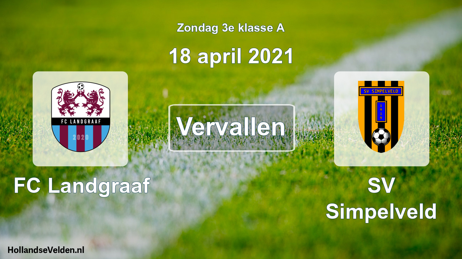 Scheduled Match: FC Landgraaf - SV Simpelveld (18 April 2021)