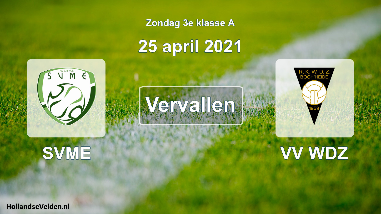 Scheduled Match: SVME - VV WDZ (25 April 2021)