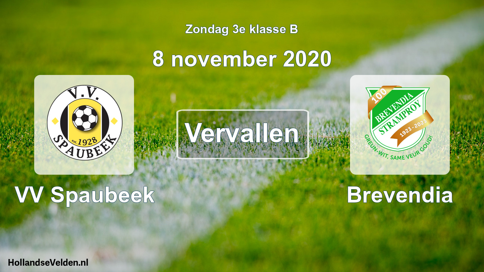 Scheduled Match: VV Spaubeek - Brevendia (8 November 2020)