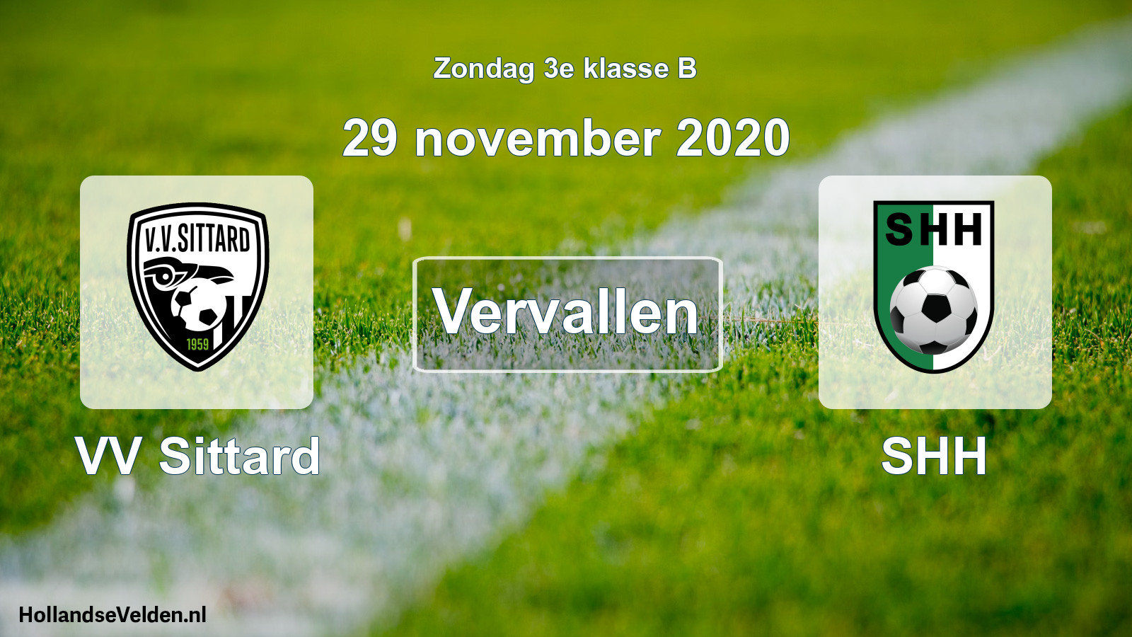 Scheduled Match: VV Sittard - SHH (29 November 2020)