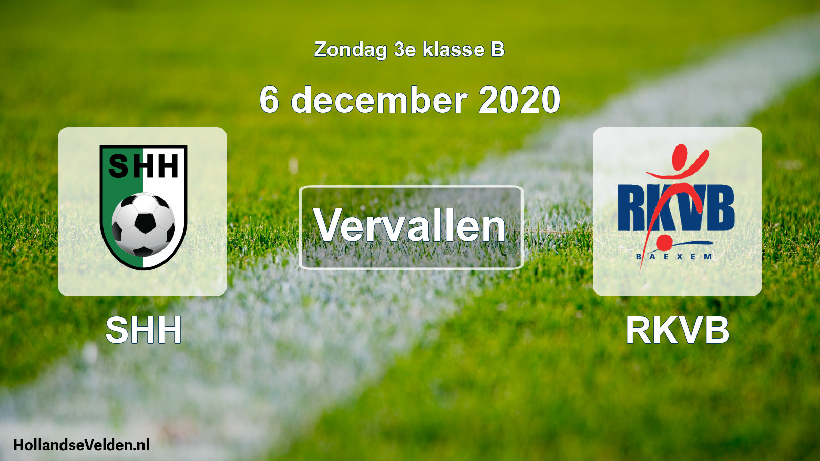 Scheduled Match: SHH - RKVB (6 December 2020)