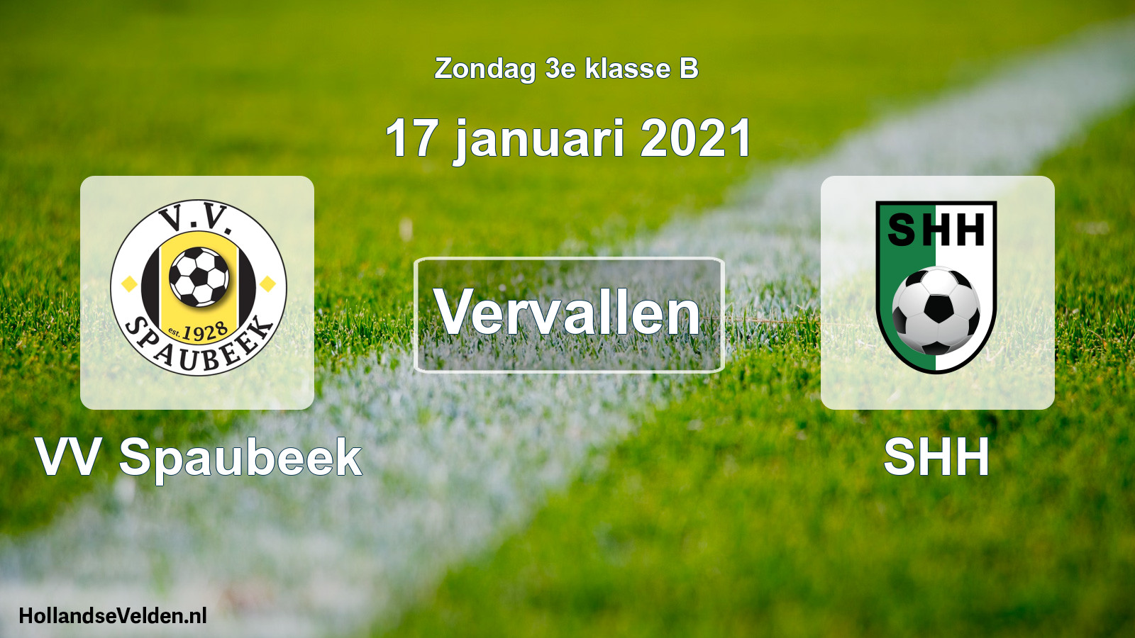 Scheduled Match: VV Spaubeek - SHH (17 January 2021)