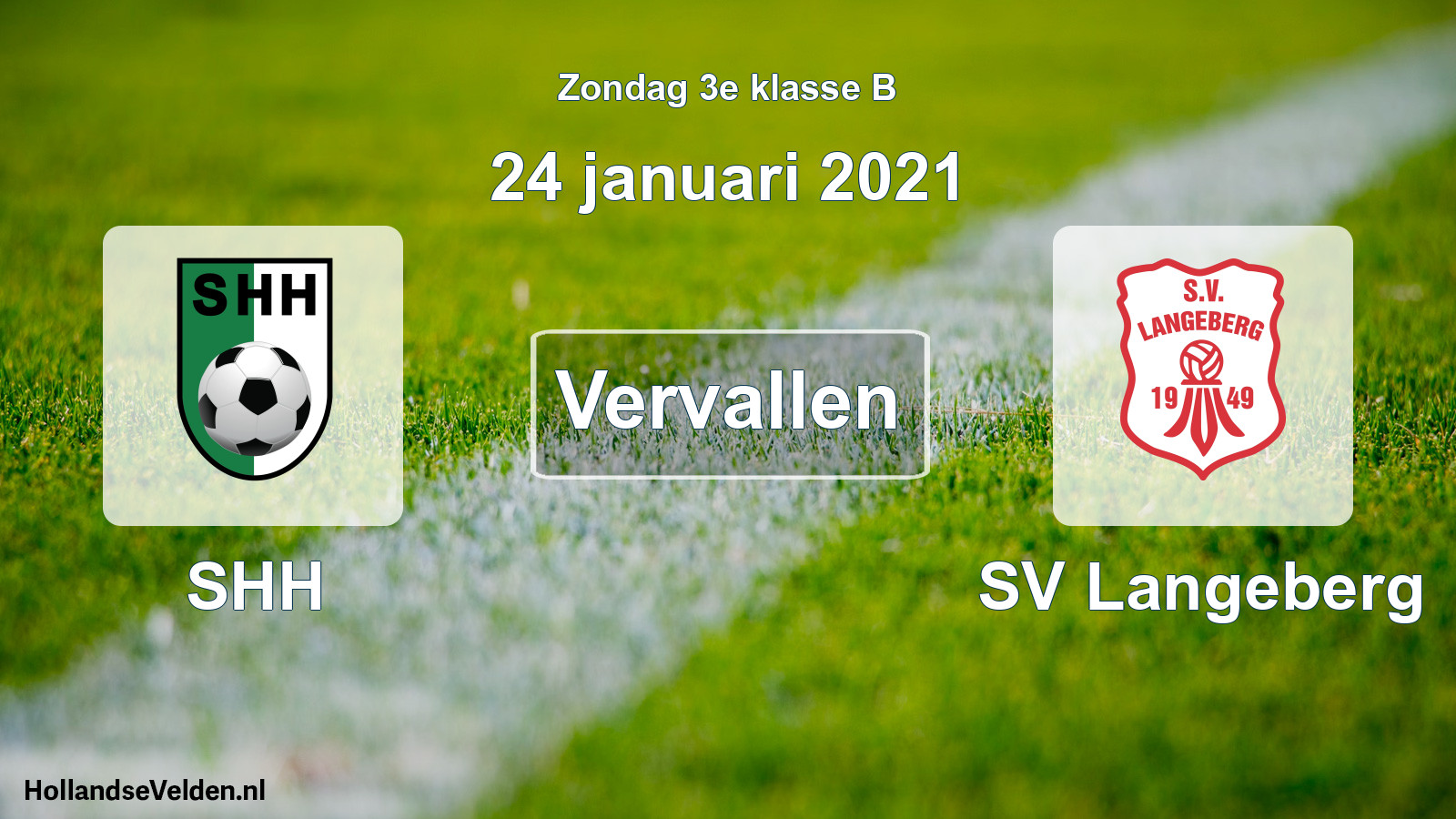 Scheduled Match: SHH - SV Langeberg (24 January 2021)