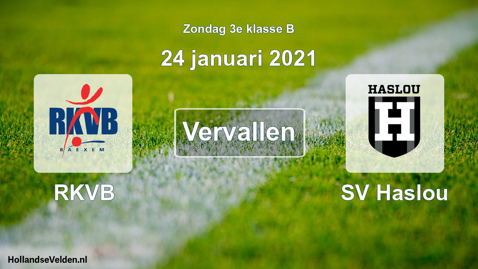 Scheduled Match: RKVB - SV Haslou (24 January 2021)