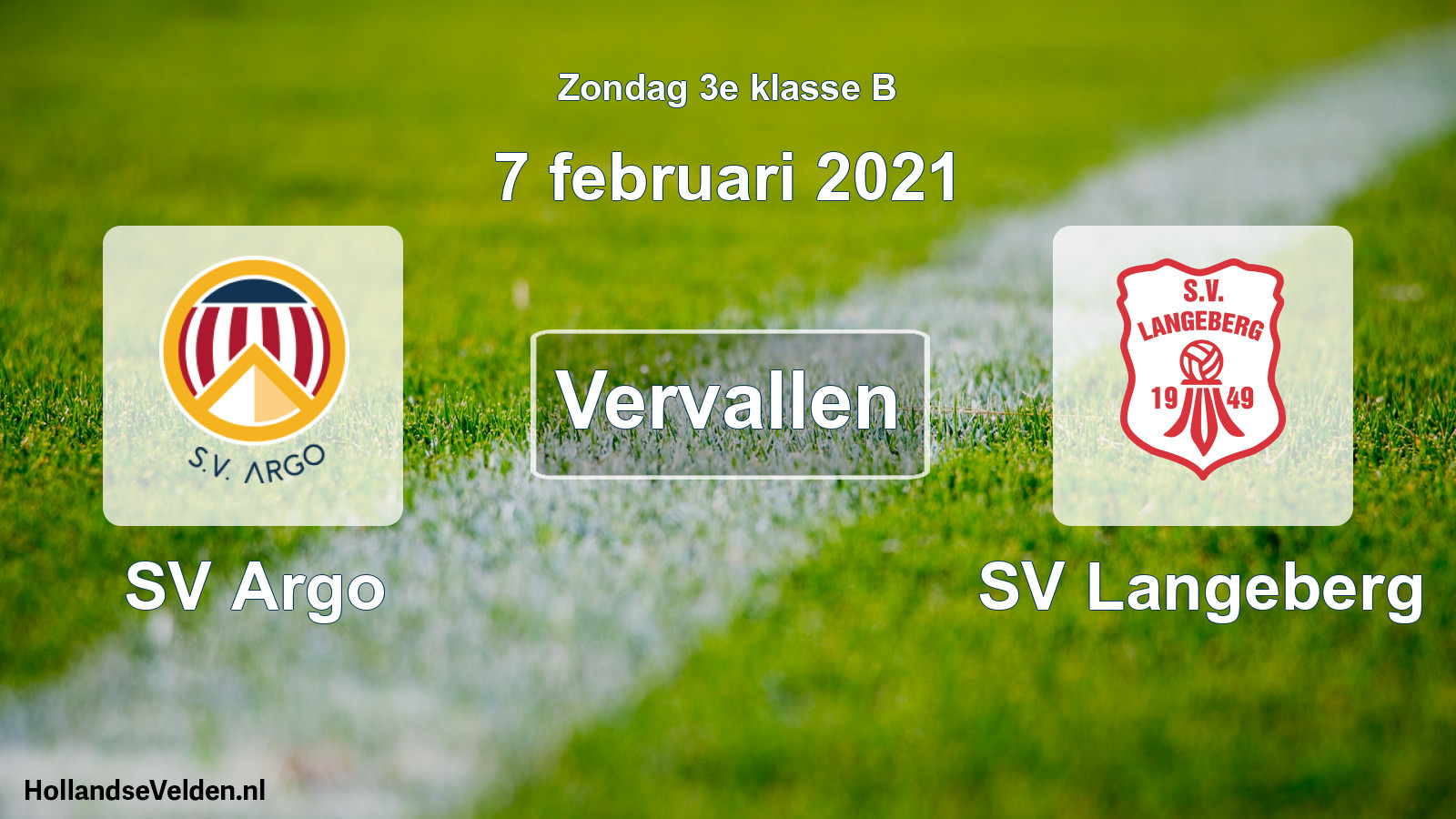 Scheduled Match: SV Argo - SV Langeberg (7 February 2021)
