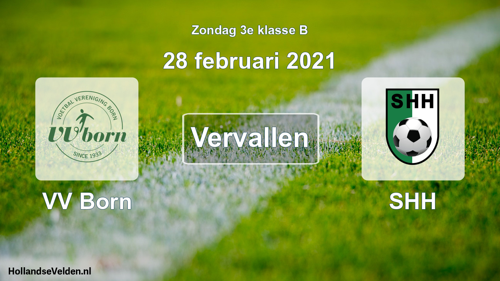 Scheduled Match: VV Born - SHH (28 February 2021)