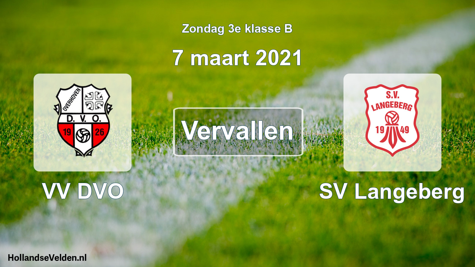 Scheduled Match: VV DVO - SV Langeberg (7 March 2021)