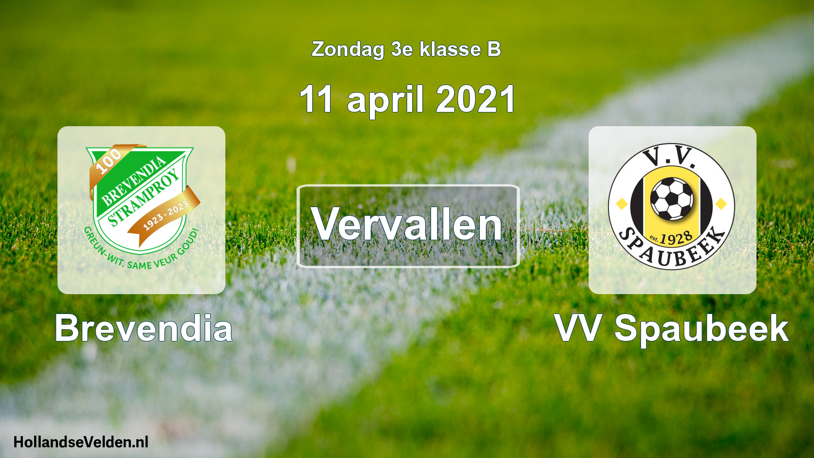 Scheduled Match: Brevendia - VV Spaubeek (11 April 2021)