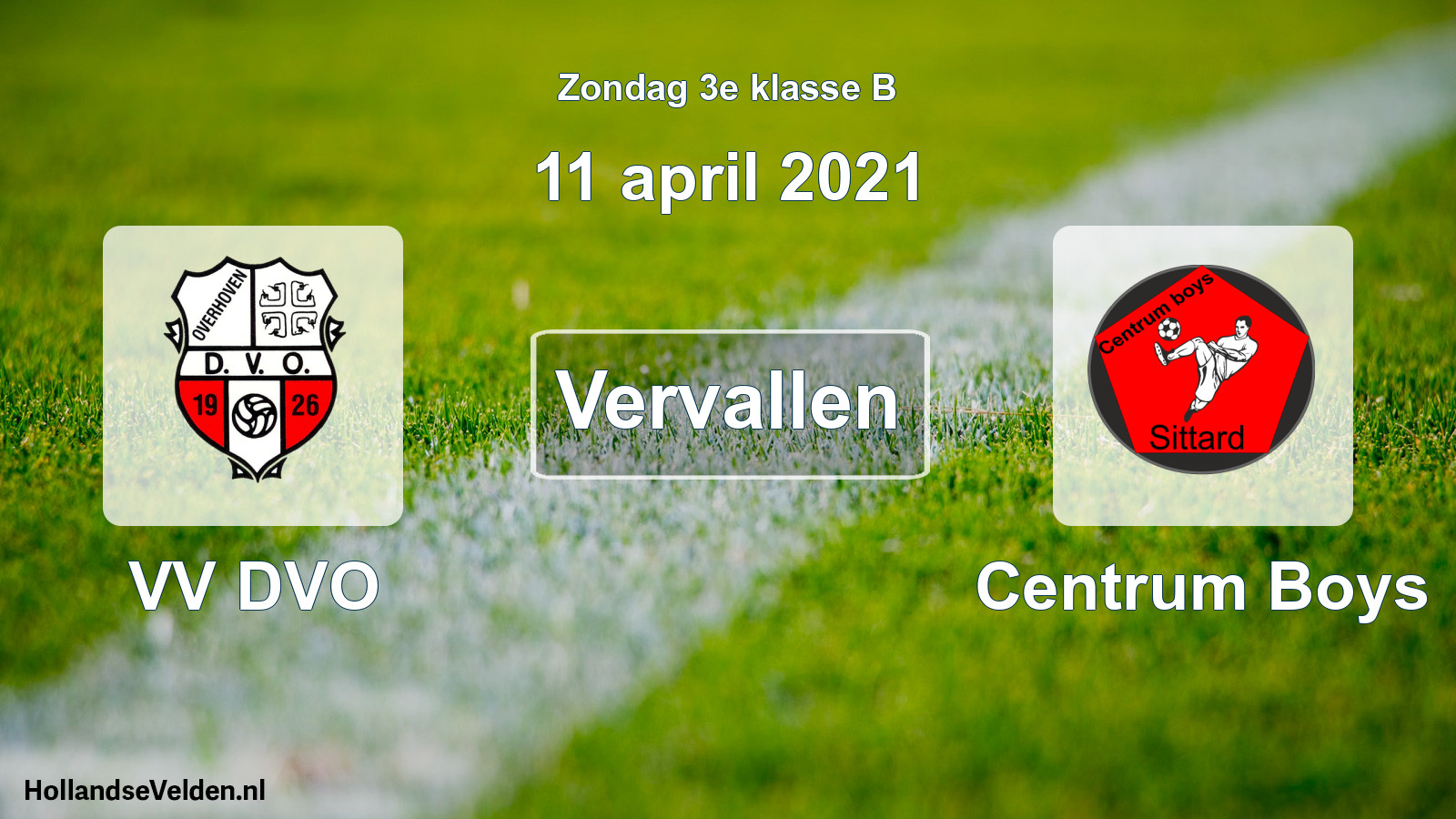 Scheduled Match: VV DVO - Centrum Boys (11 April 2021)