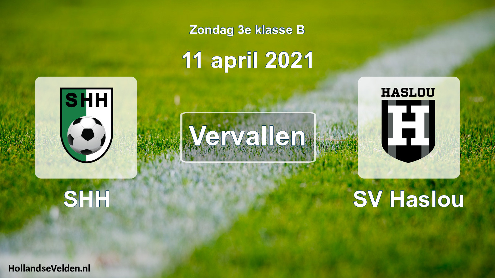 Scheduled Match: SHH - SV Haslou (11 April 2021)