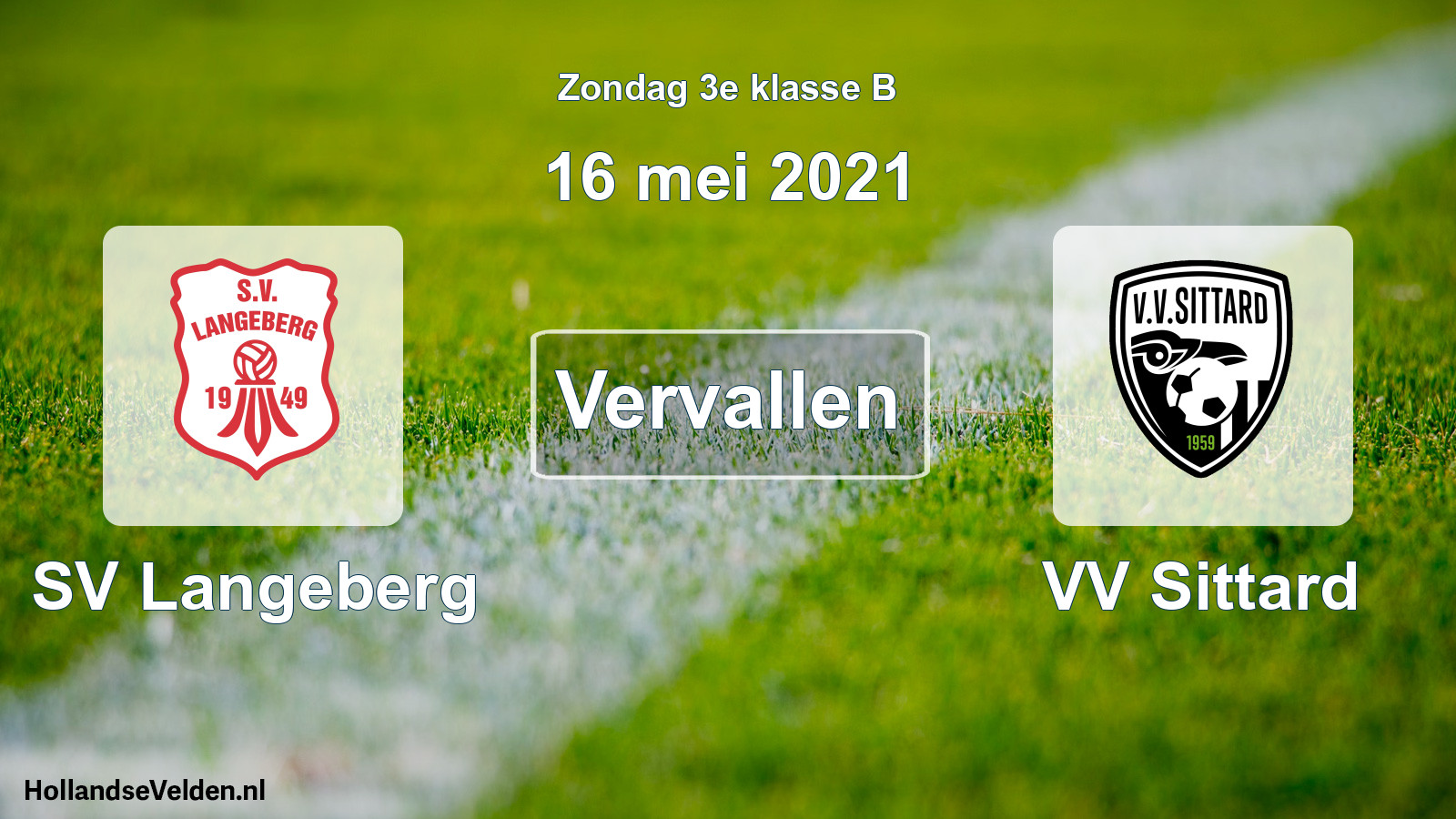 Scheduled Match: SV Langeberg - VV Sittard (16 May 2021)