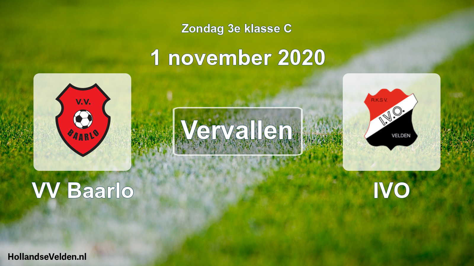 Scheduled Match: VV Baarlo - IVO (1 November 2020)