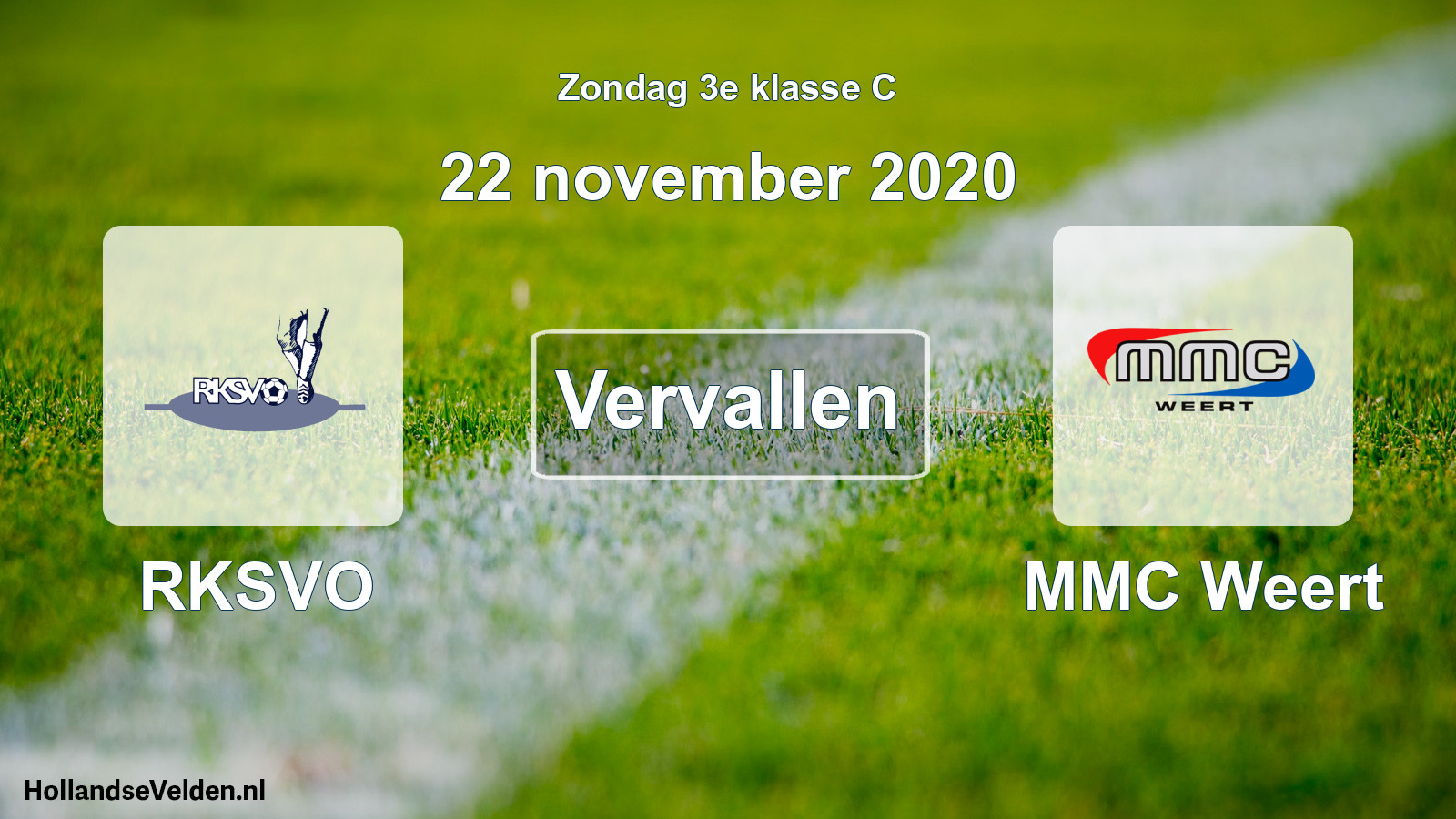 Scheduled Match: RKSVO - MMC Weert (22 November 2020)