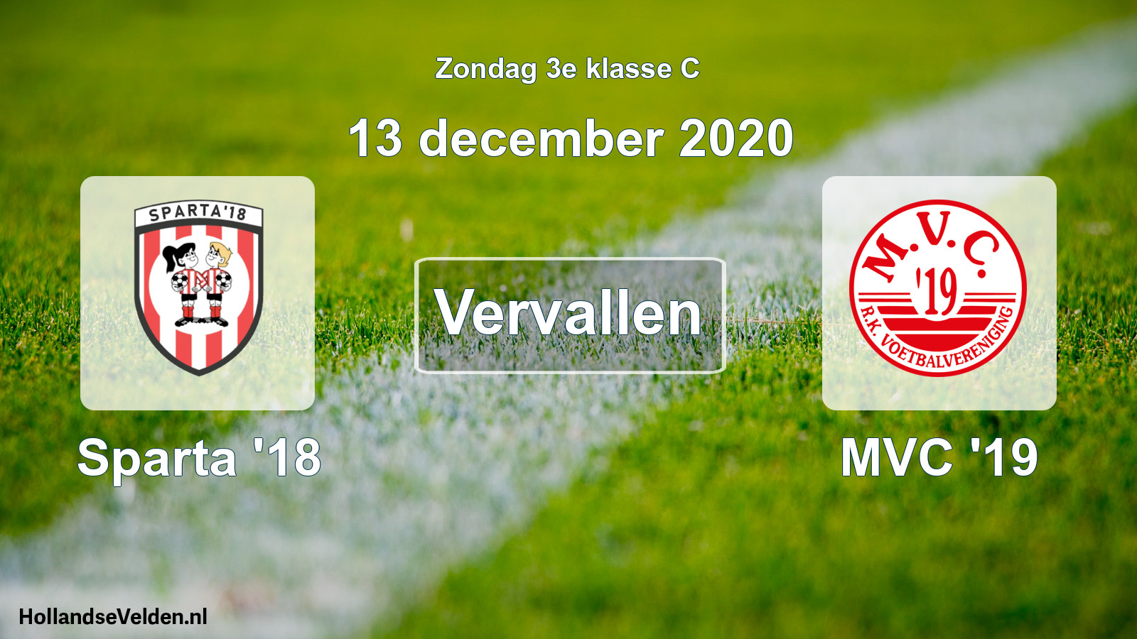 Scheduled Match: Sparta '18 - MVC '19 (13 December 2020)