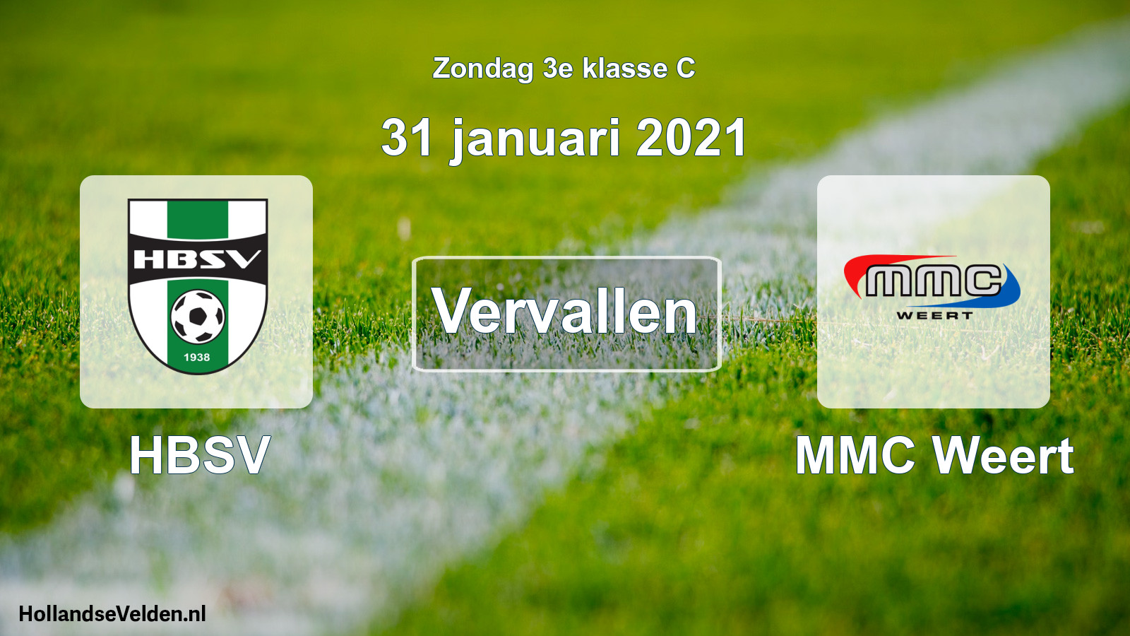 Scheduled Match: HBSV - MMC Weert (31 January 2021)
