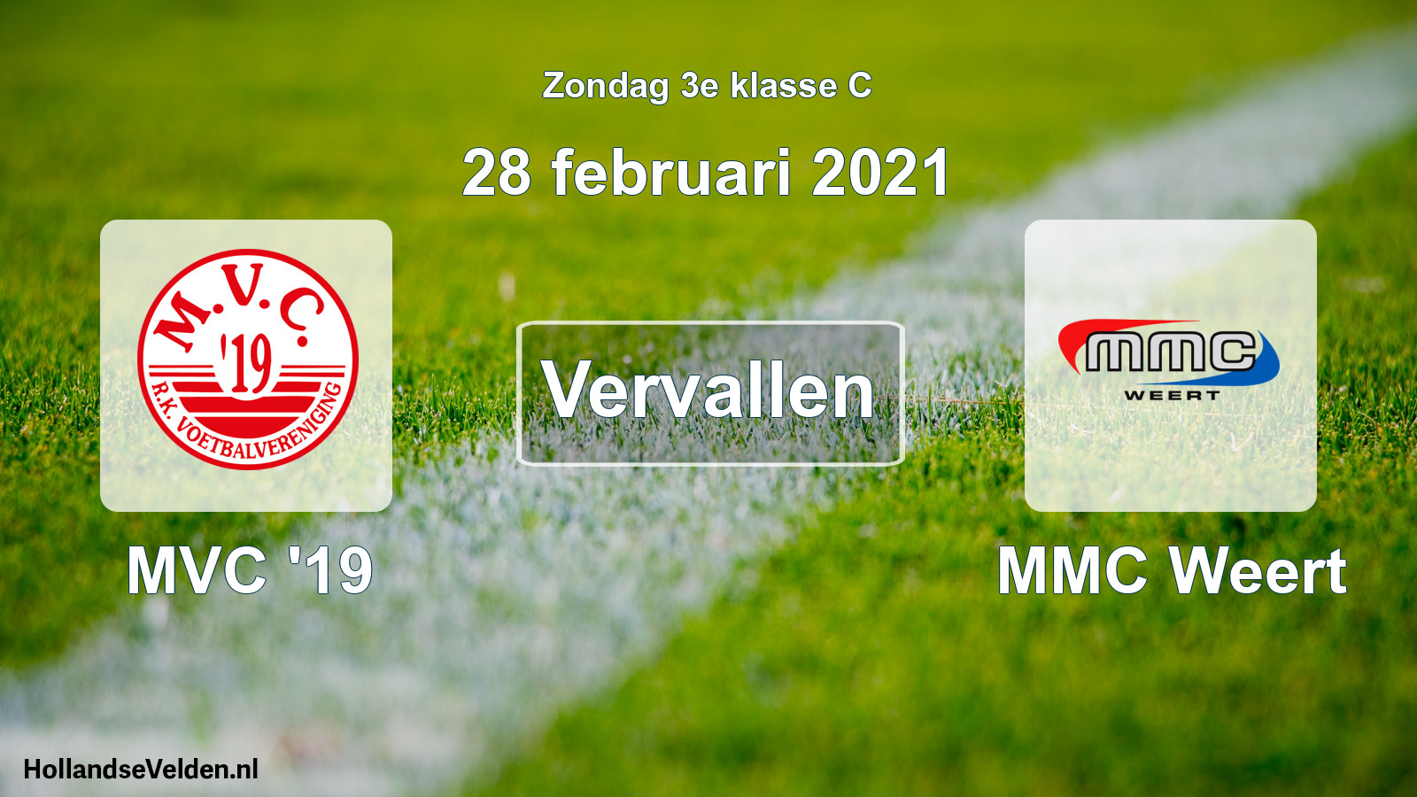 Scheduled Match: MVC '19 - MMC Weert (28 February 2021)