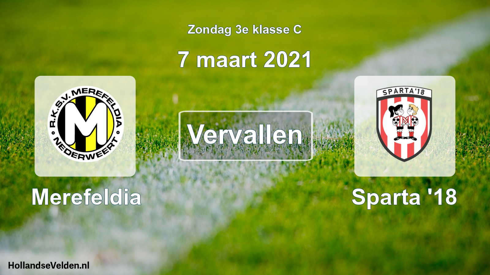 Scheduled Match: Merefeldia - Sparta '18 (7 March 2021)