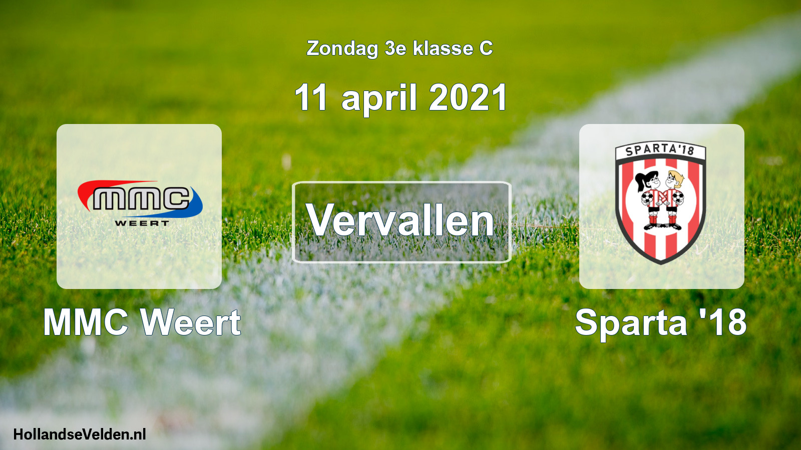 Scheduled Match: MMC Weert - Sparta '18 (11 April 2021)