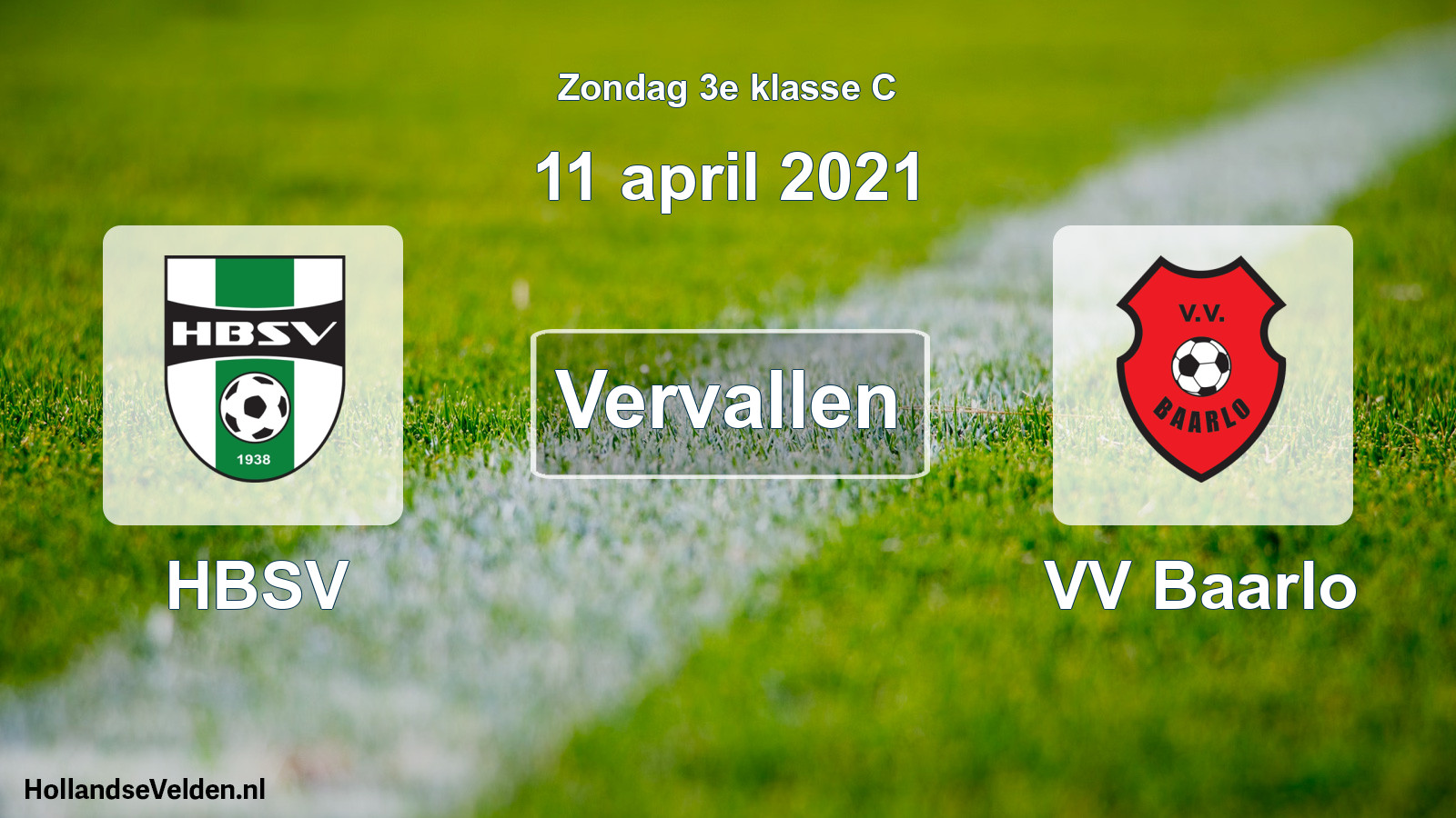 Scheduled Match: HBSV - VV Baarlo (11 April 2021)