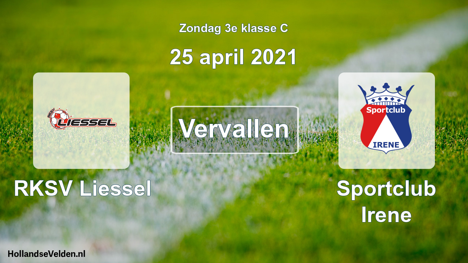 Scheduled Match: RKSV Liessel - Sportclub Irene (25 April 2021)