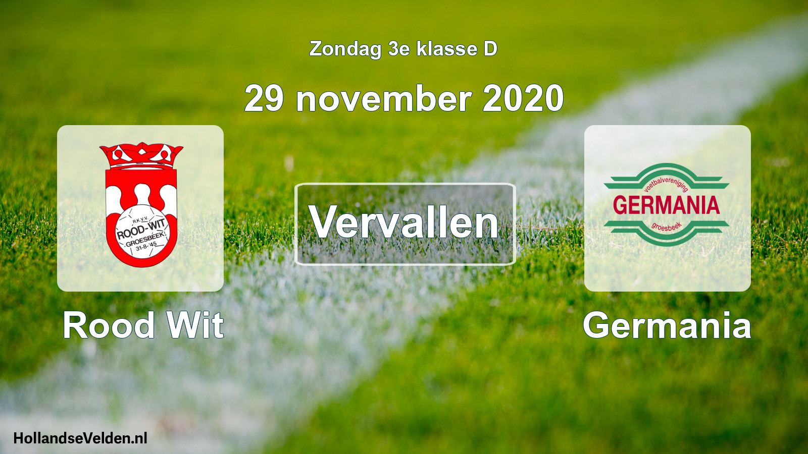Scheduled Match: Rood Wit - Germania (29 November 2020)