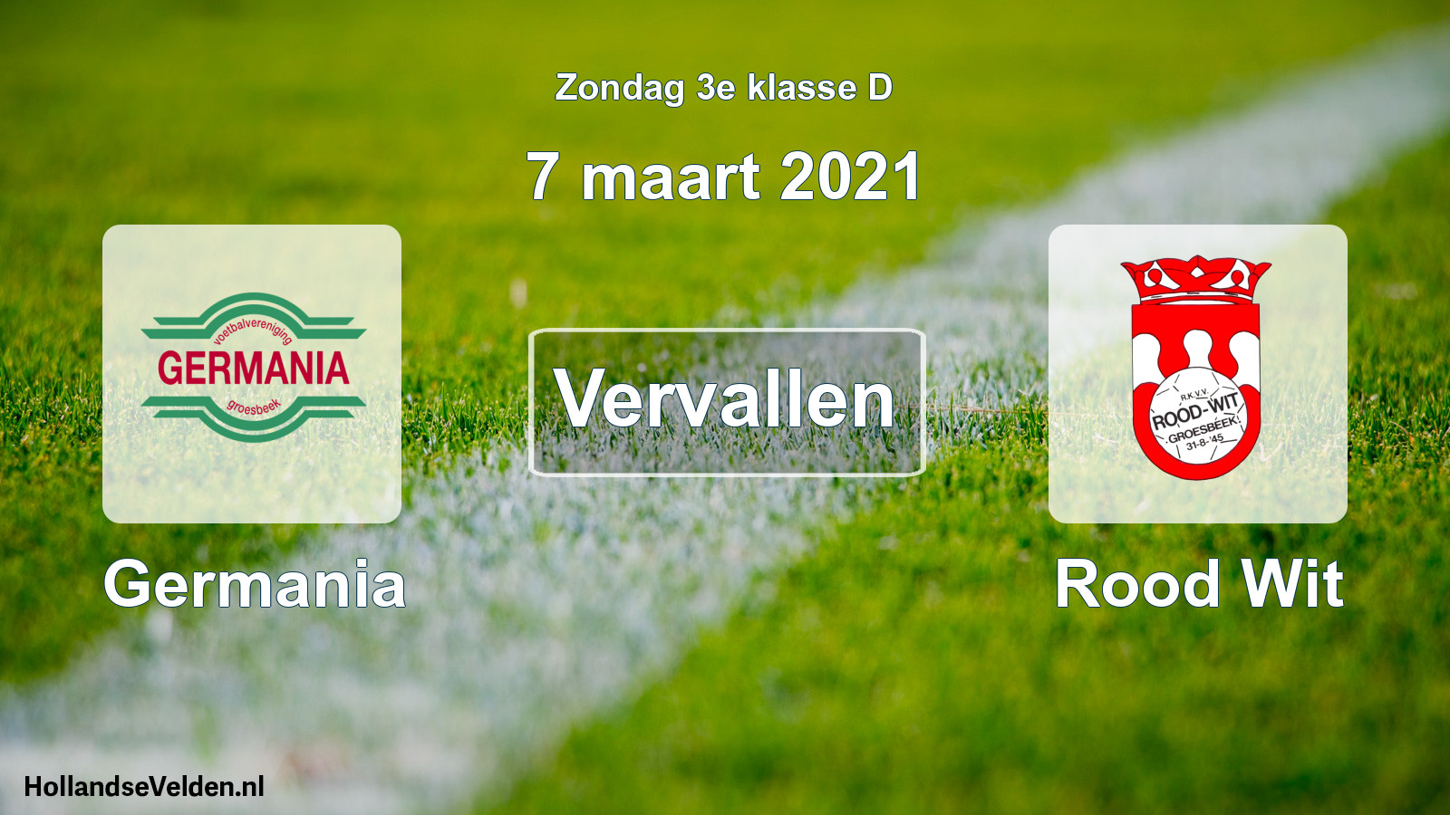 Scheduled Match: Germania - Rood Wit (7 March 2021)