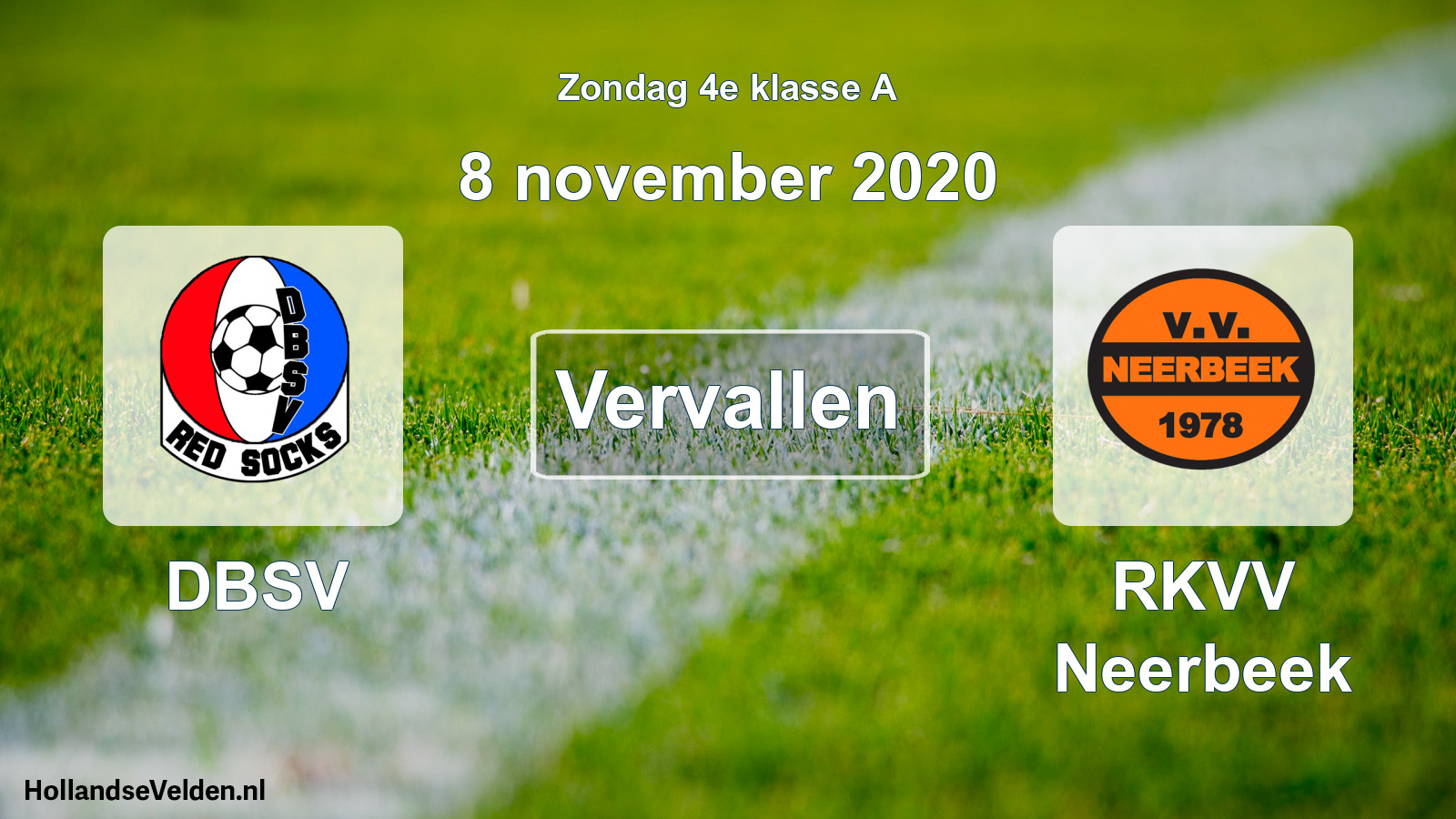 Scheduled Match: DBSV - RKVV Neerbeek (8 November 2020)