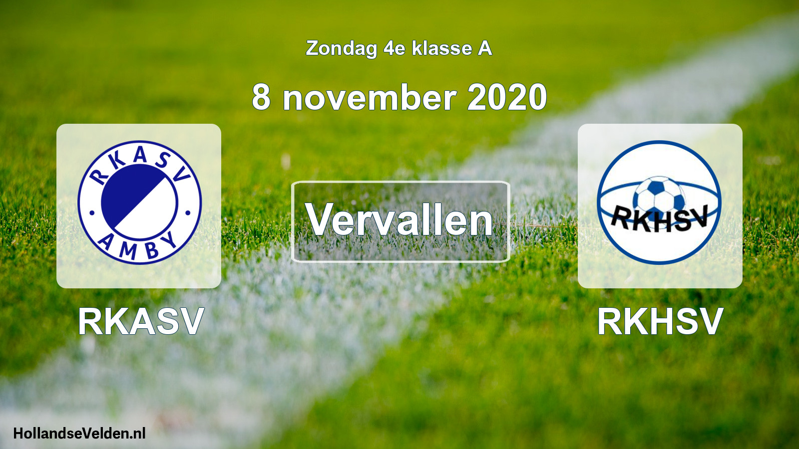 Scheduled Match: RKASV - RKHSV (8 November 2020)
