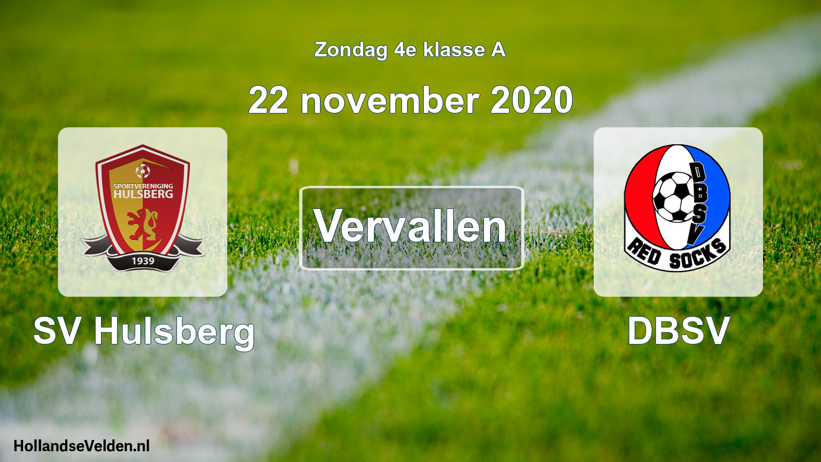 Scheduled Match: SV Hulsberg - DBSV (22 November 2020)
