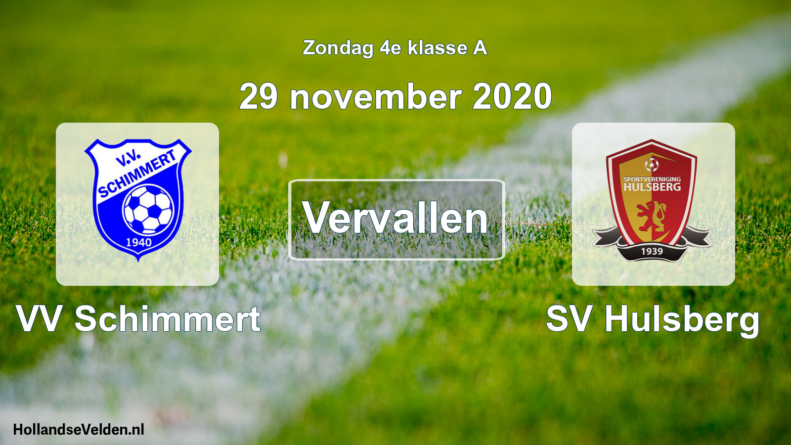 Scheduled Match: VV Schimmert - SV Hulsberg (29 November 2020)