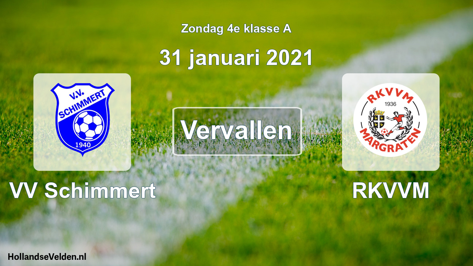 Scheduled Match: VV Schimmert - RKVVM (31 January 2021)