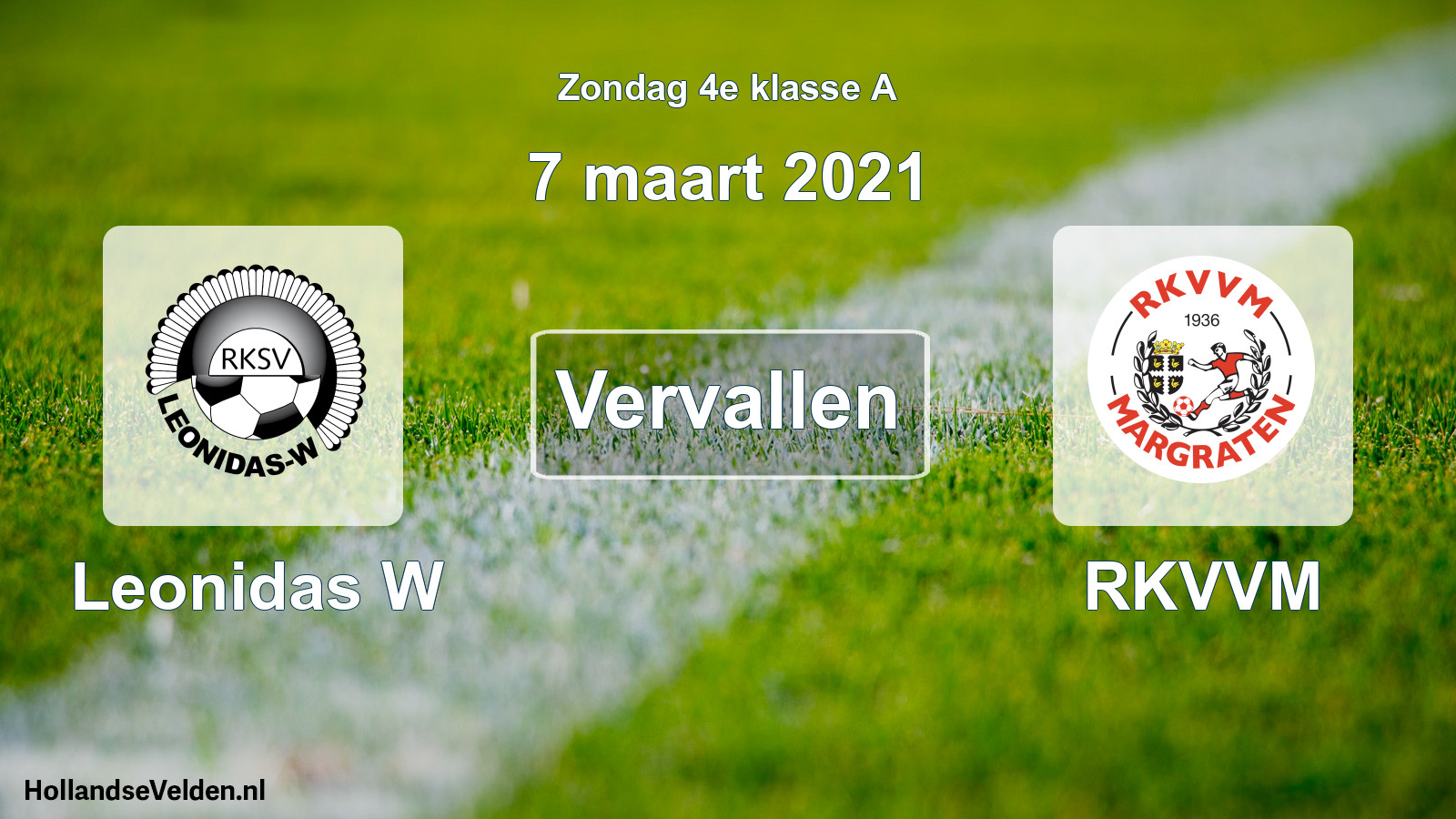 Scheduled Match: Leonidas W - RKVVM (7 March 2021)