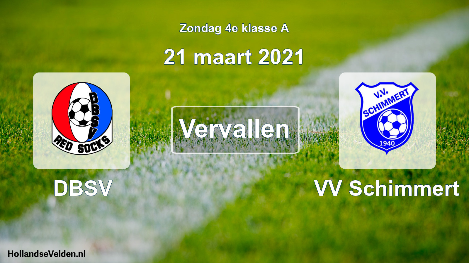 Scheduled Match: DBSV - VV Schimmert (21 March 2021)