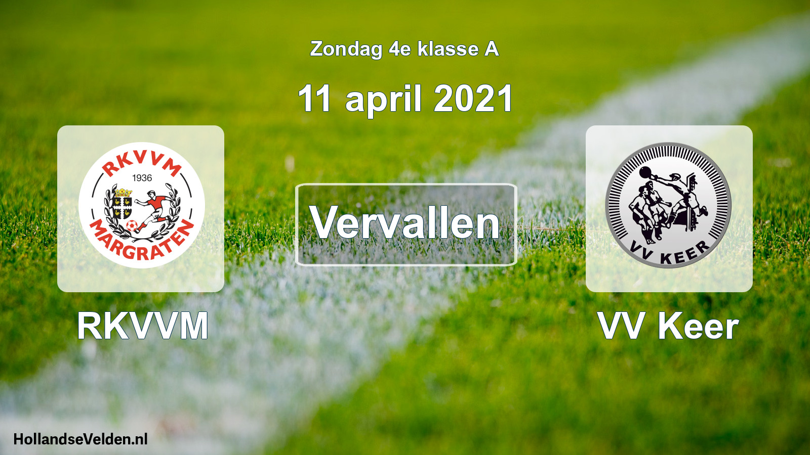 Scheduled Match: RKVVM - VV Keer (11 April 2021)