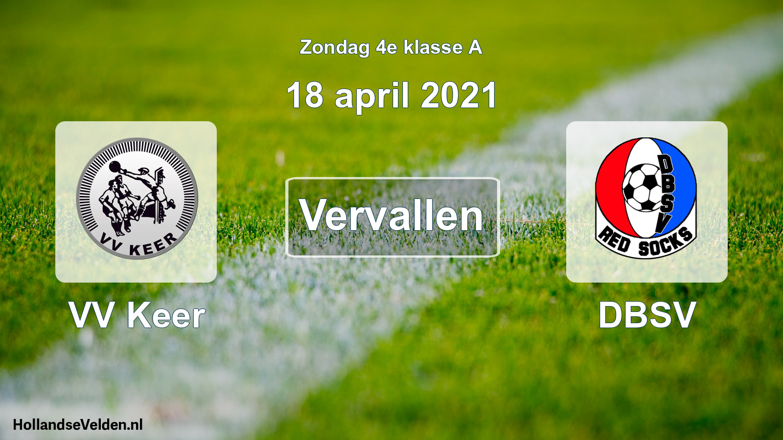 Scheduled Match: VV Keer - DBSV (18 April 2021)