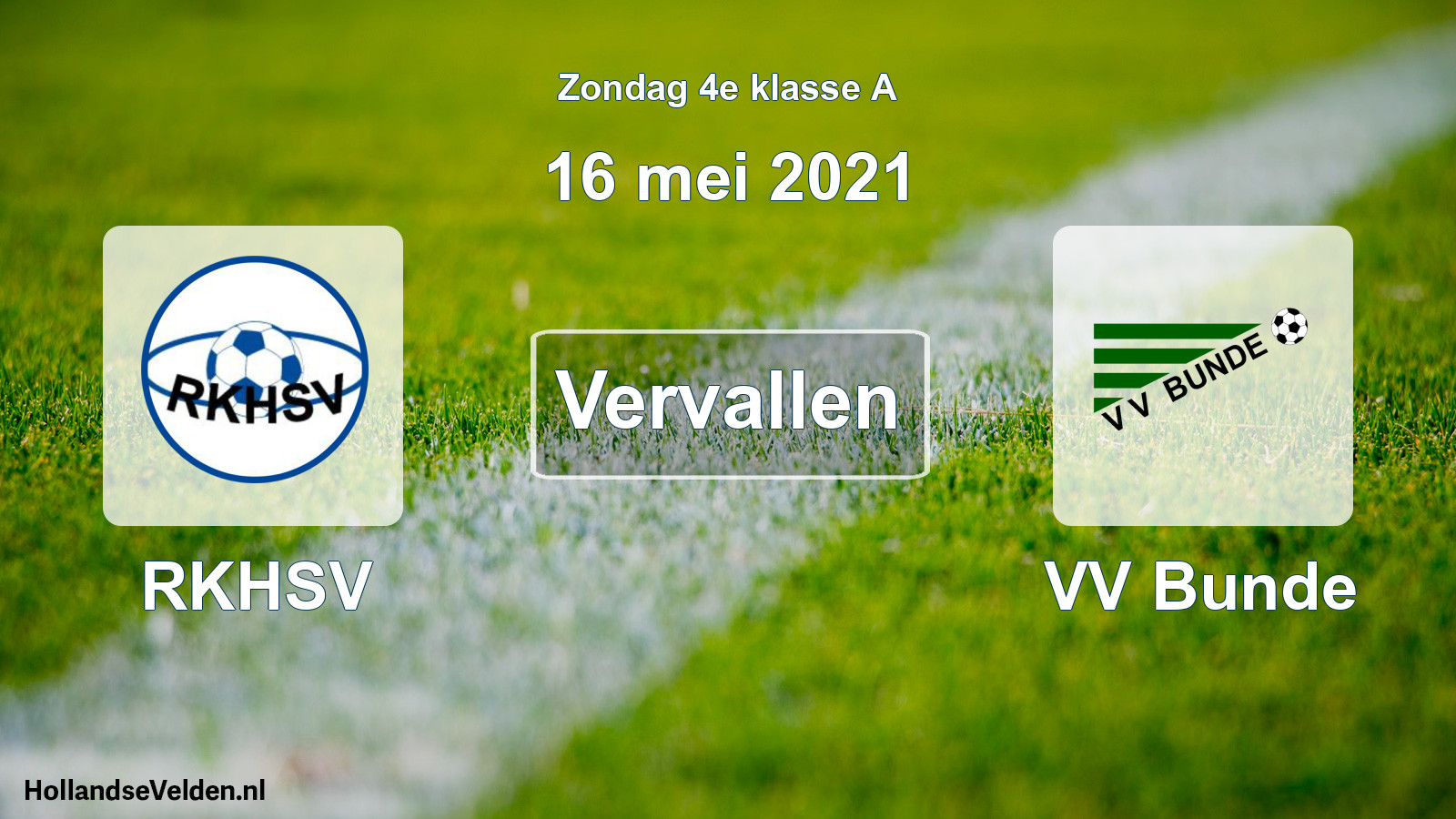 Scheduled Match: RKHSV - VV Bunde (16 May 2021)