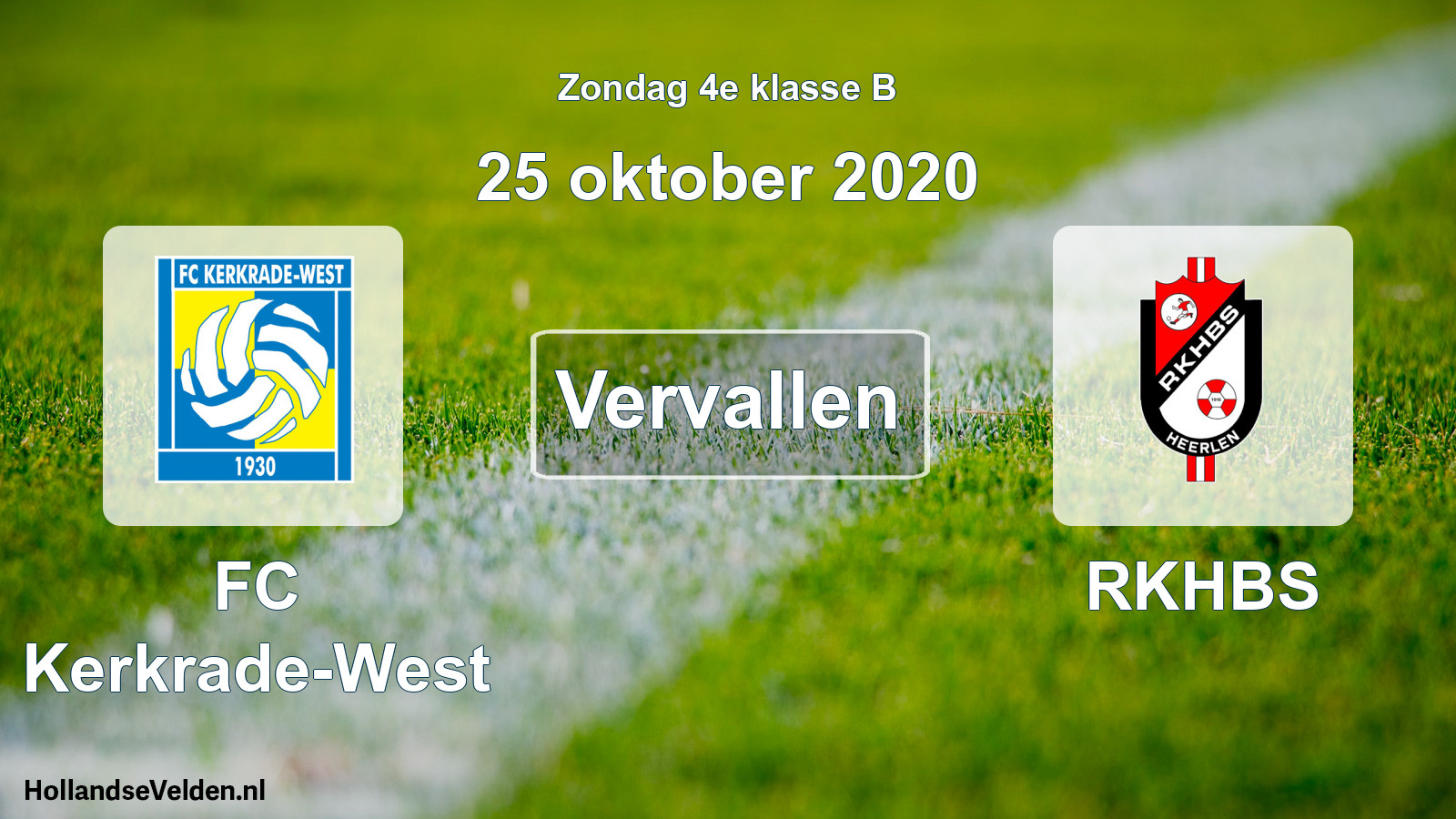 Scheduled Match: FC Kerkrade-West - RKHBS (25 October 2020)